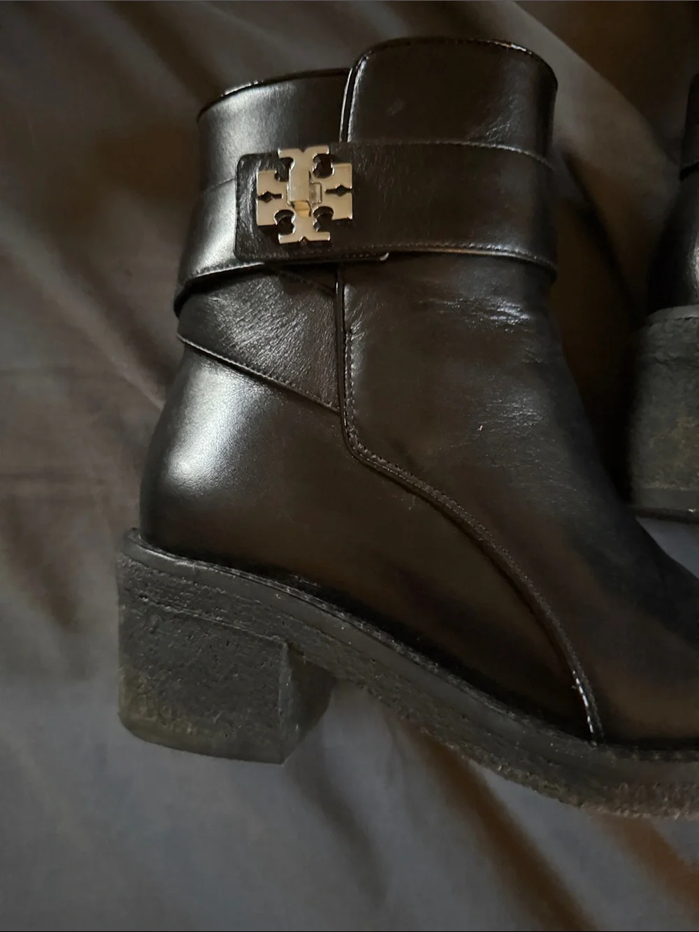 TORY BURCH Women's Kira Block Heel Booties In Perfect Black Size 5